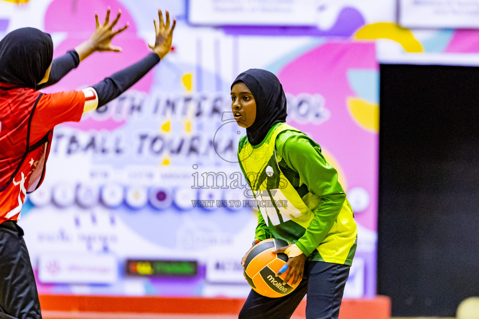 Day 14 of 25th Inter-School Netball Tournament was held in Social Center at Male', Maldives on Sunday, 25th August 2024. Photos: Nausham Waheed / images.mv