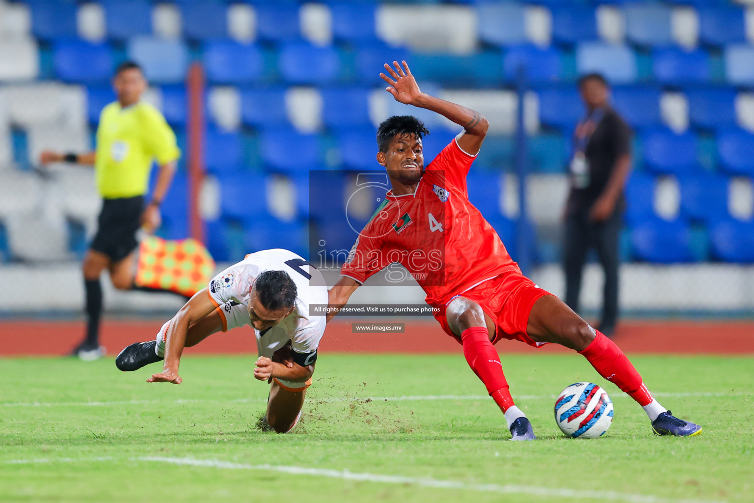 Bhutan vs Bangladesh in SAFF Championship 2023 held in Sree Kanteerava Stadium, Bengaluru, India, on Wednesday, 28th June 2023. Photos: Nausham Waheed, Hassan Simah / images.mv