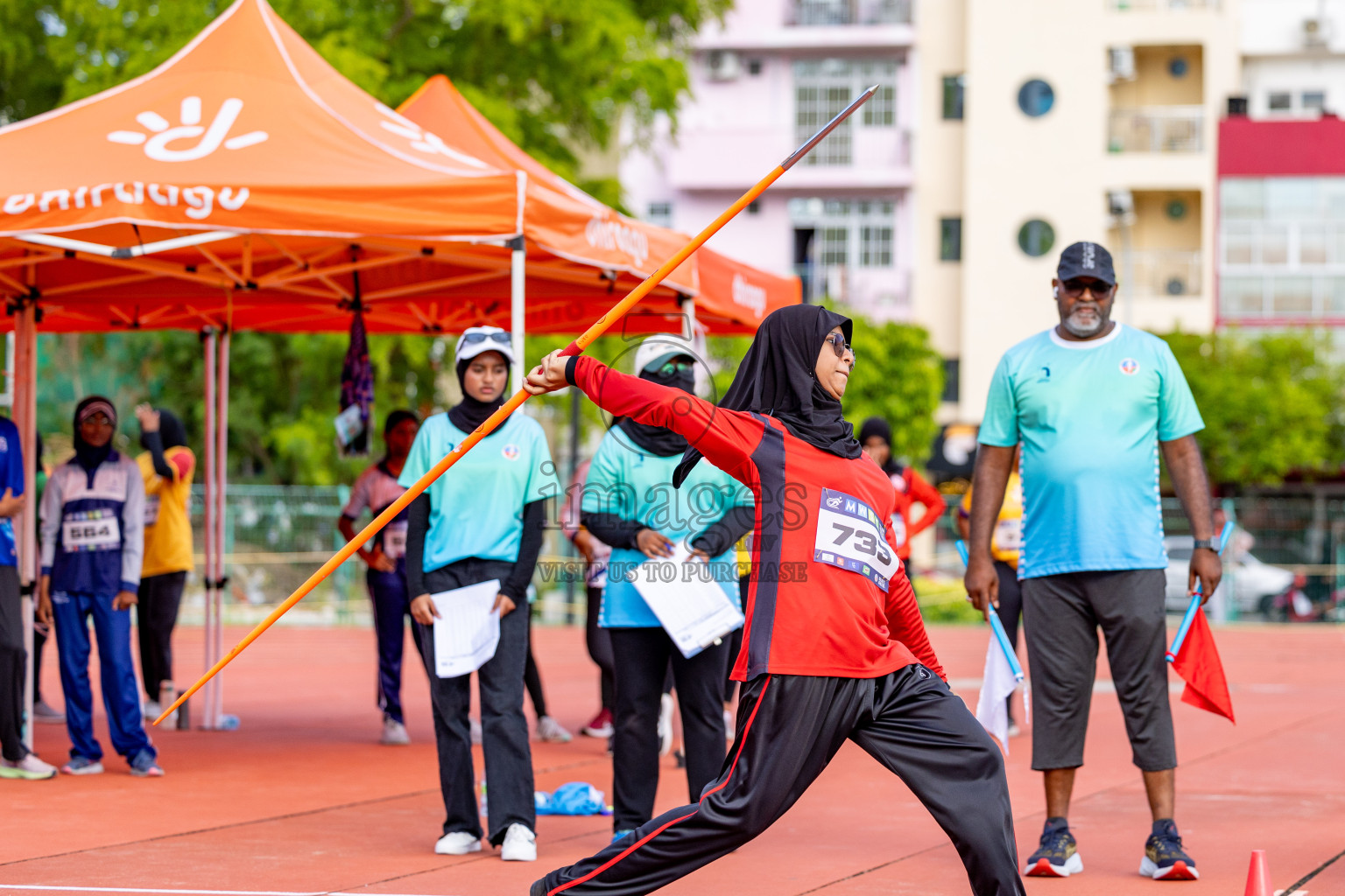 Day 2 of MWSC Interschool Athletics Championships 2024 held in Hulhumale Running Track, Hulhumale, Maldives on Sunday, 10th November 2024. 
Photos by: Hassan Simah / Images.mv