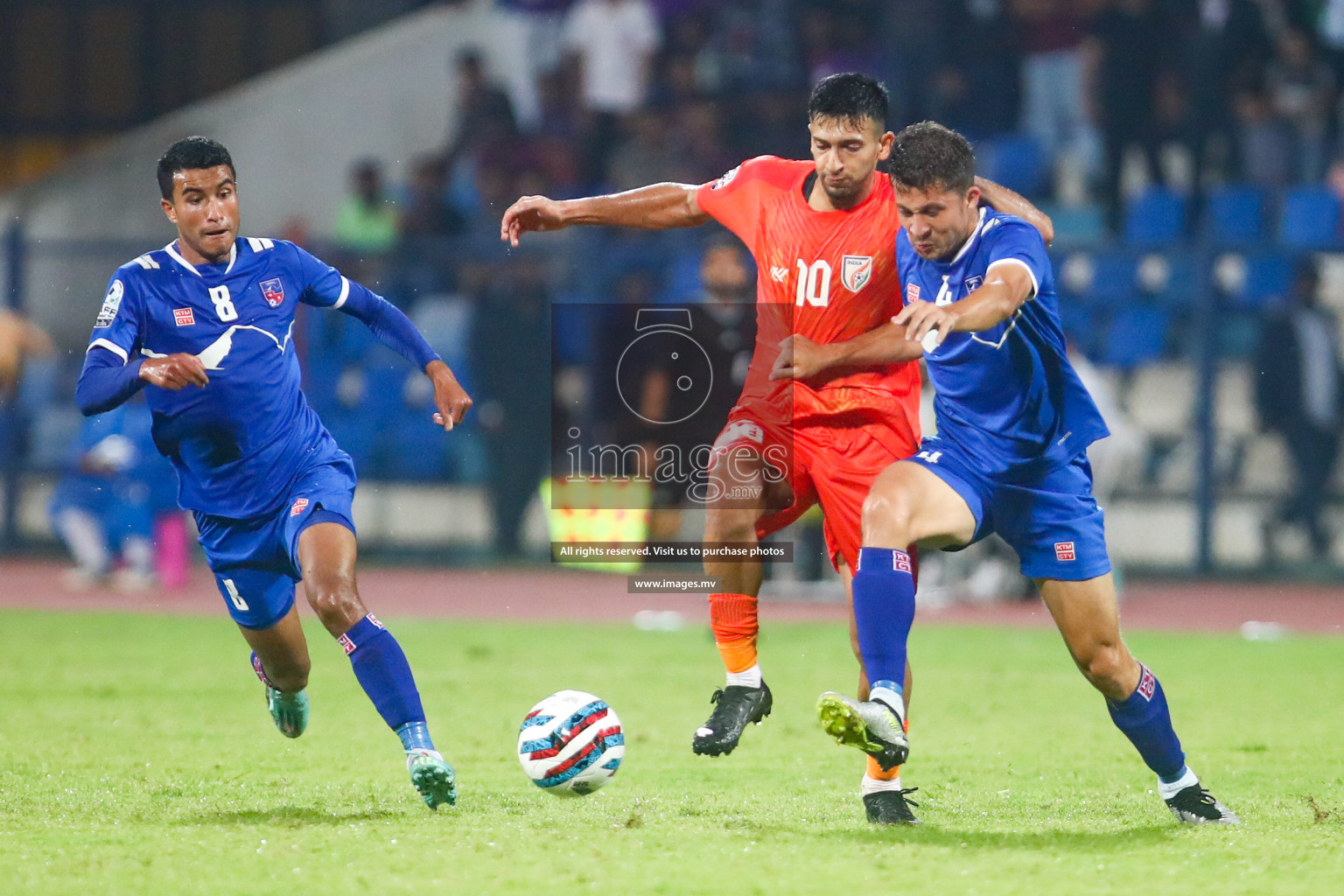 Nepal vs India in SAFF Championship 2023 held in Sree Kanteerava Stadium, Bengaluru, India, on Saturday, 24th June 2023. Photos: Hassan Simah / images.mv