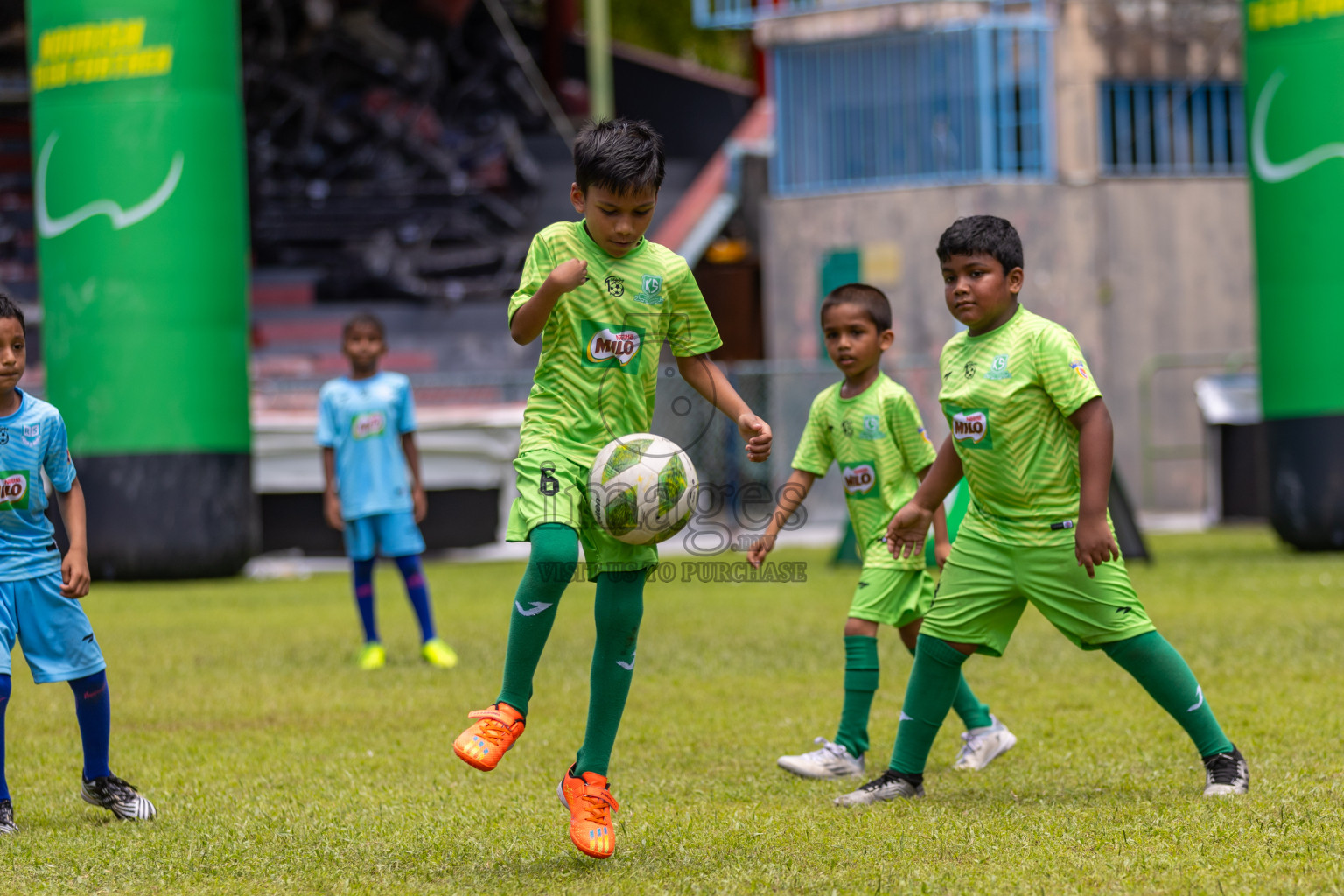 Day 2 of MILO Kids Football Fiesta was held at National Stadium in Male', Maldives on Saturday, 24th February 2024.