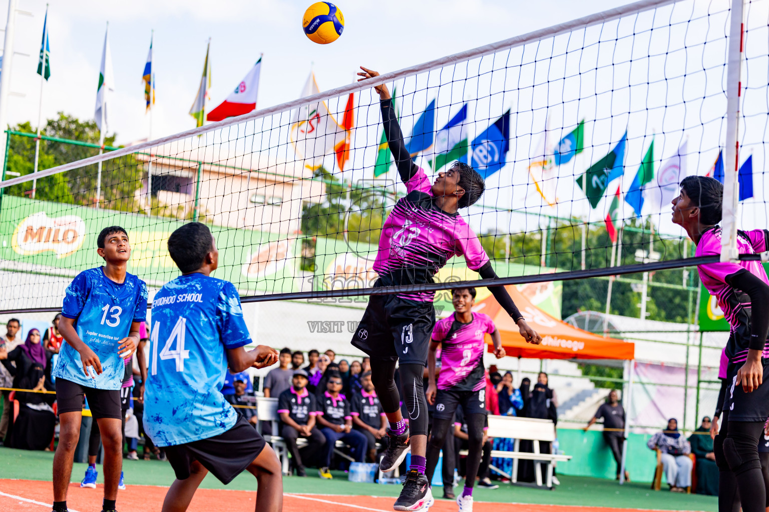 Day 13 of Interschool Volleyball Tournament 2024 was held in Ekuveni Volleyball Court at Male', Maldives on Thursday, 5th December 2024. Photos: Nausham Waheed / images.mv