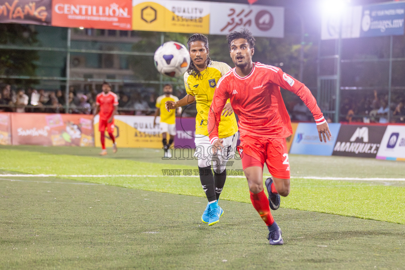 RRC vs Ooredoo in Club Maldives Cup 2024 held in Rehendi Futsal Ground, Hulhumale', Maldives on Saturday, 28th September 2024. Photos: Hassan Simah / images.mv