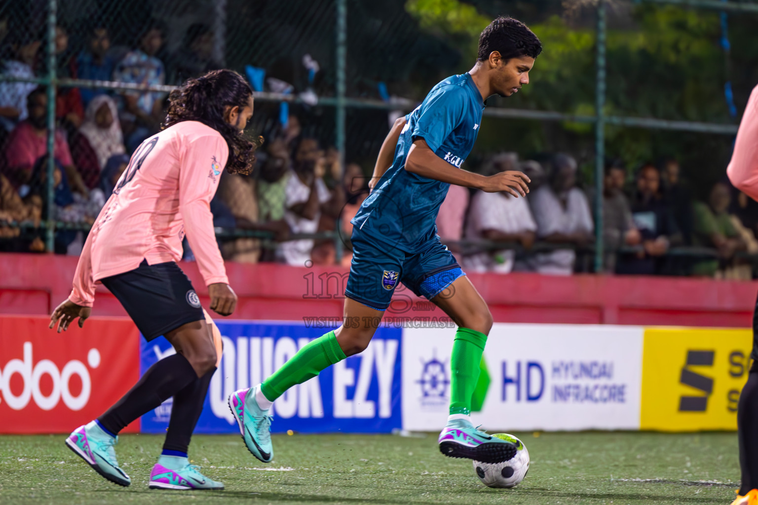 K Gulhi VS K Guraidhoo in Day 25 of Golden Futsal Challenge 2024 was held on Thursday , 8th February 2024 in Hulhumale', Maldives
Photos: Ismail Thoriq / images.mv