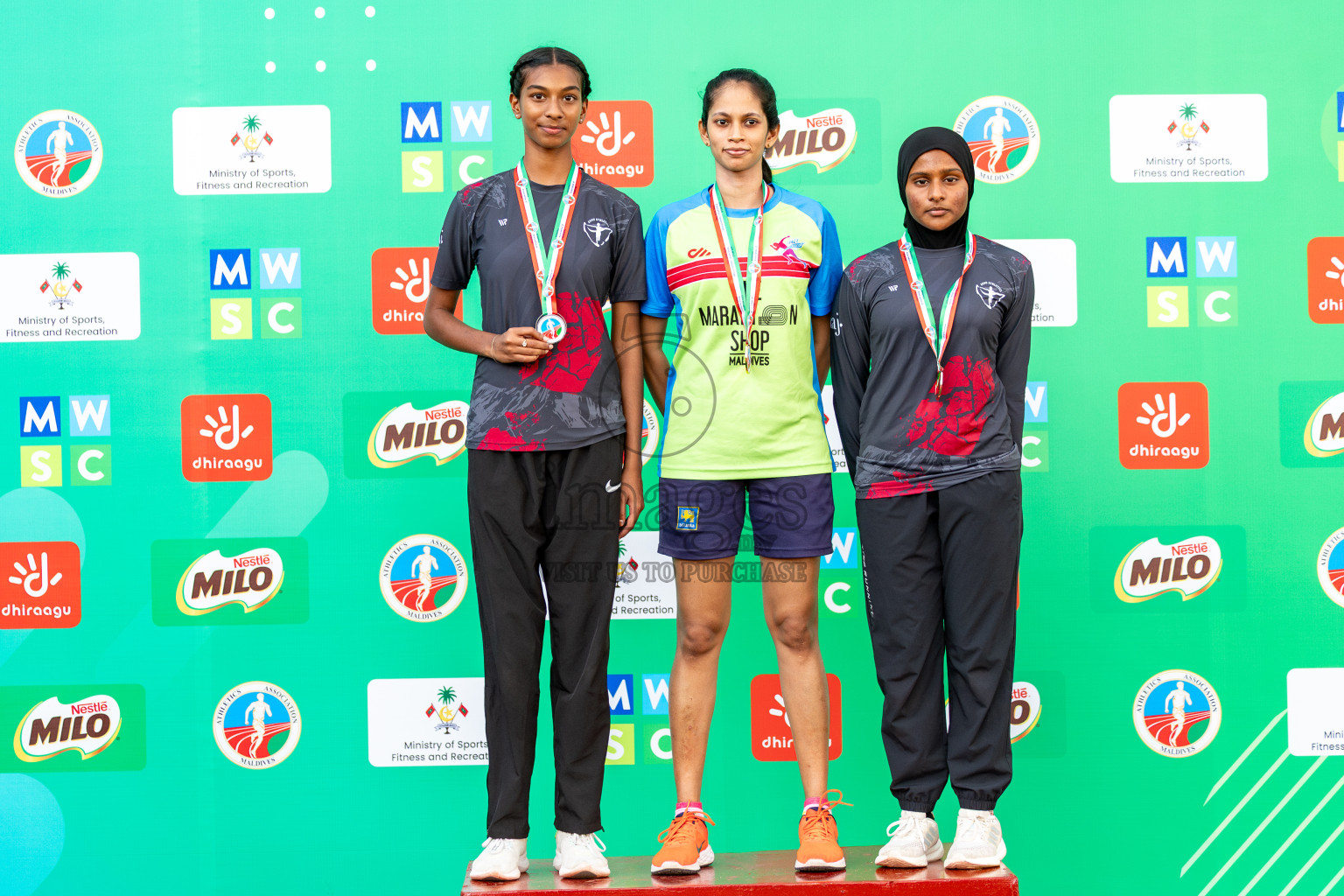 Day 2 of 12th Milo Association Championships was held in Ekuveni Track at Male', Maldives on Friday, 25th April 2025. Photos: Hassan Simah / images.mv
