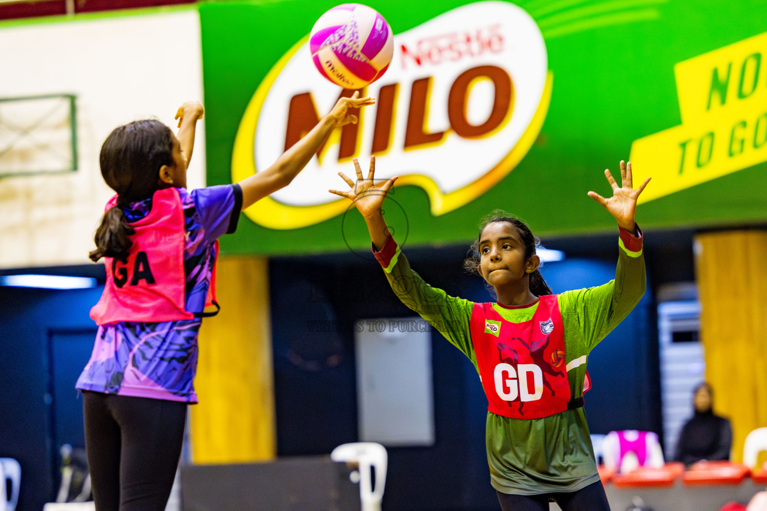 Netgen A vs N Sports Academy A in Day 3 of 3rd Netball Junior Championship, held at Social Center on Tuesday, 21st January 2025 . Photos: Nausham Waheed / images.mv