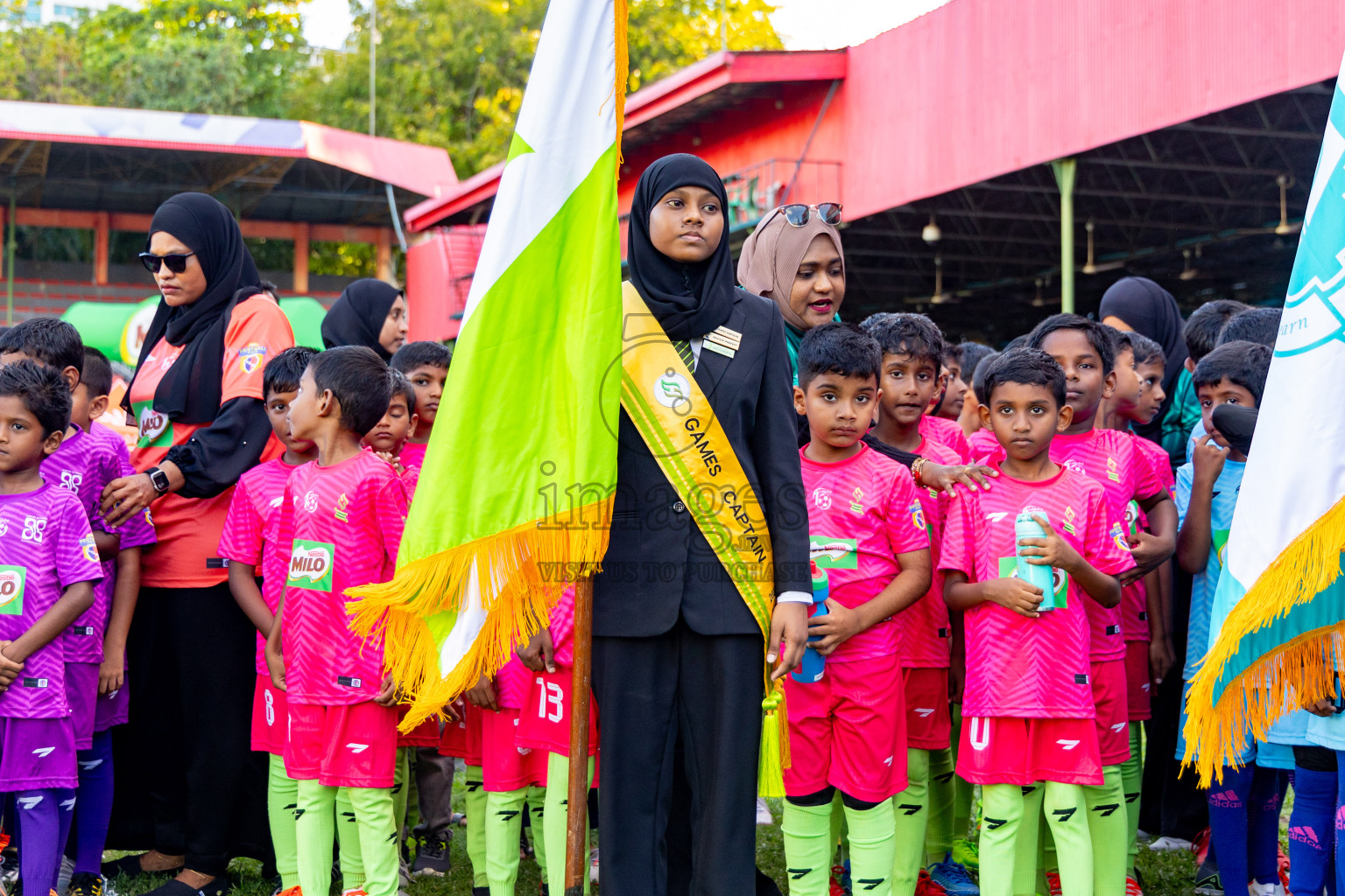 Day 2 of MILO Kids Football Fiesta was held at National Stadium in Male', Maldives on Saturday, 24th February 2024.