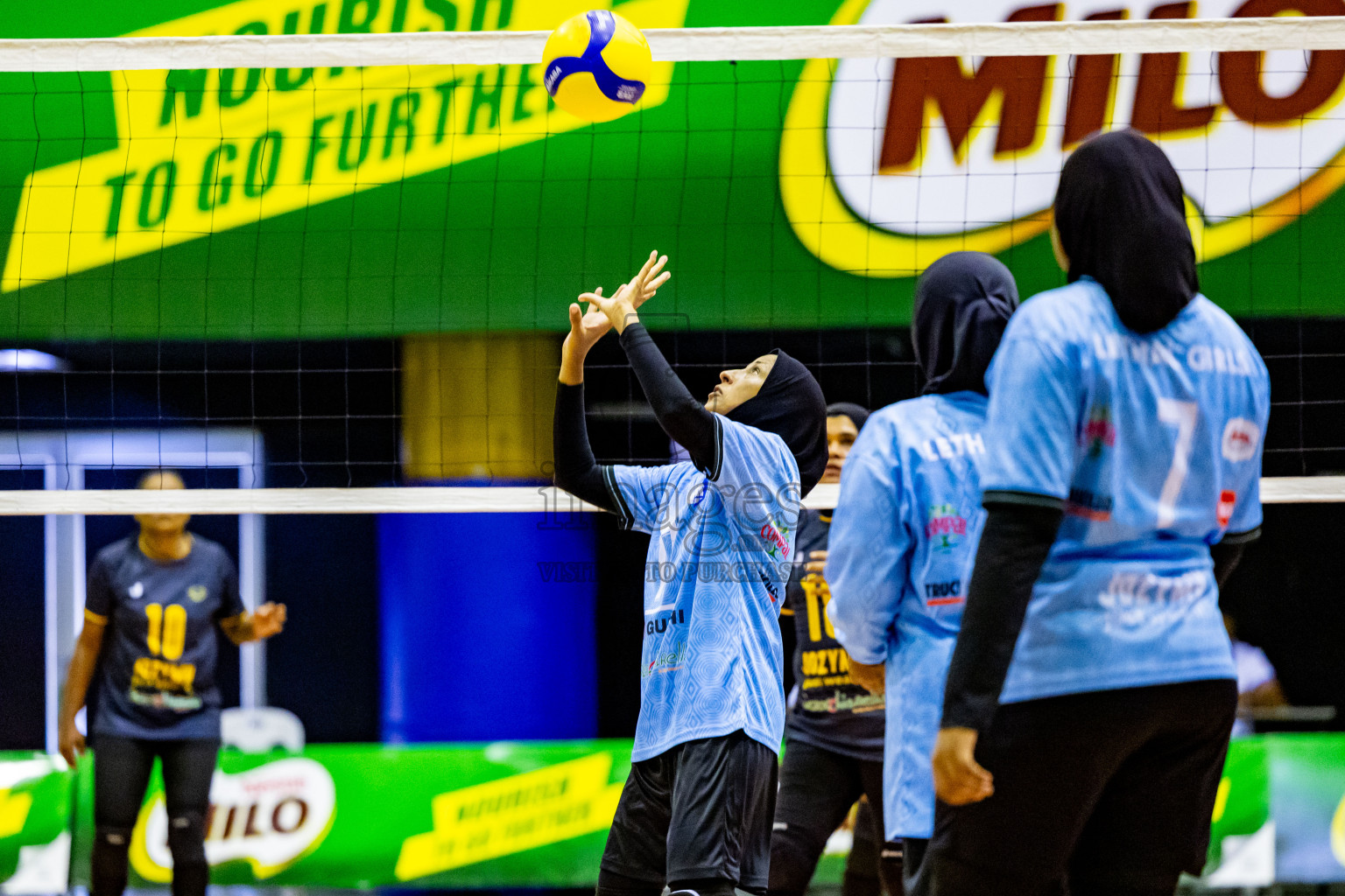 Day 3 of Women's Division of Milo VAM Cup 2024 held in Male', Maldives on Wednesday, 10th July 2024 at Social Center Indoor Hall Photos By: Nausham Waheed / images.mv