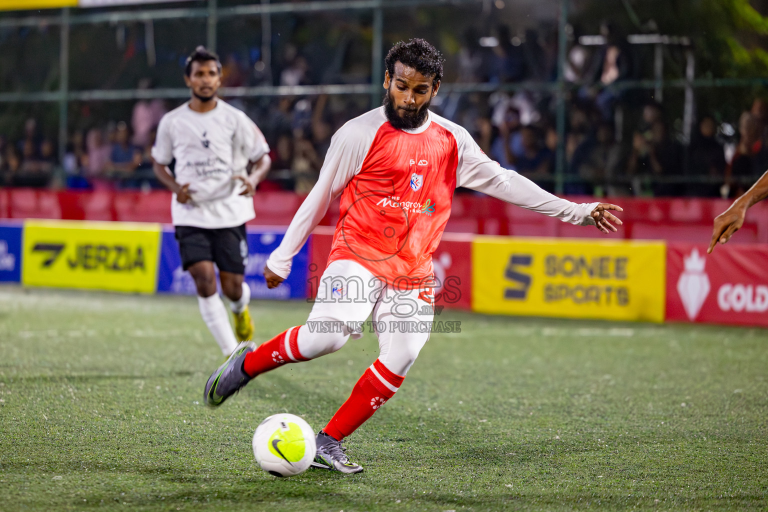 Sh. Kanditheemu vs N. Kendhikulhudhoo on Day 31 of Golden Futsal Challenge 2024, held on Friday, 16th February 2024 in Hulhumale', Maldives Photos: Hassan Simah / images.mv