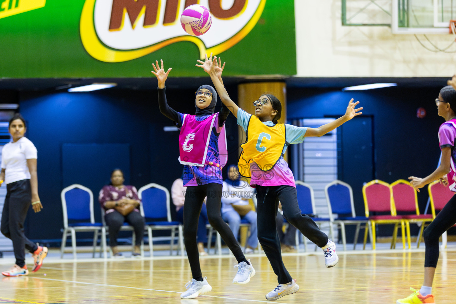 Netkids B vs N Sports academy B (U13) in Day 1 of 3rd Junior Championship - Netball association of Maldives, held at Social Center on 19th January 2025 . Photos by Shuu Abdul Sattar / Images.mv