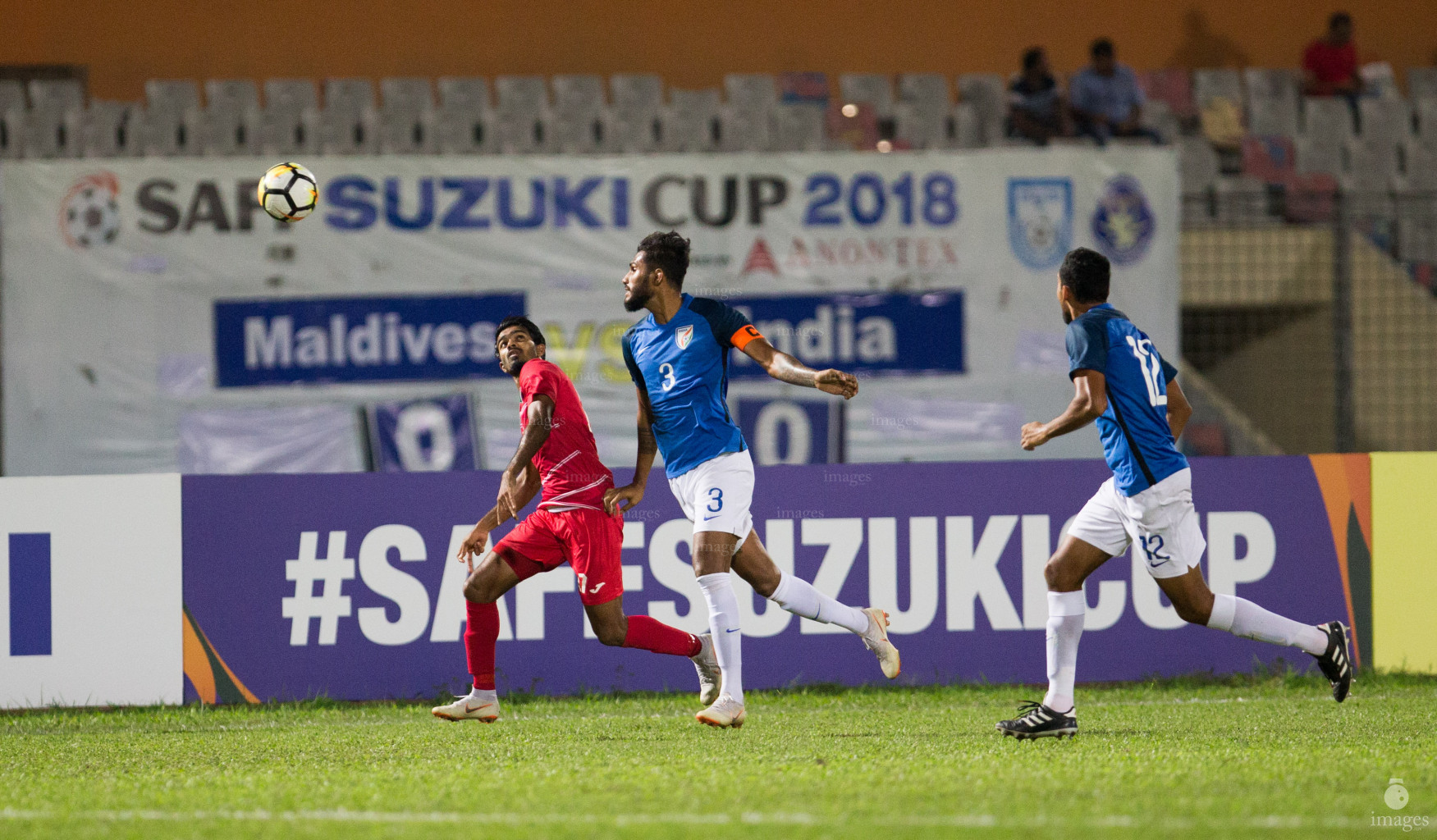 India vs Maldives in SAFF Suzuki Cup 2018 Finals in Dhaka, Bangladesh, Saturday, September 15, 2018. (Images.mv Photo/Suadhu Abdul Sattar)