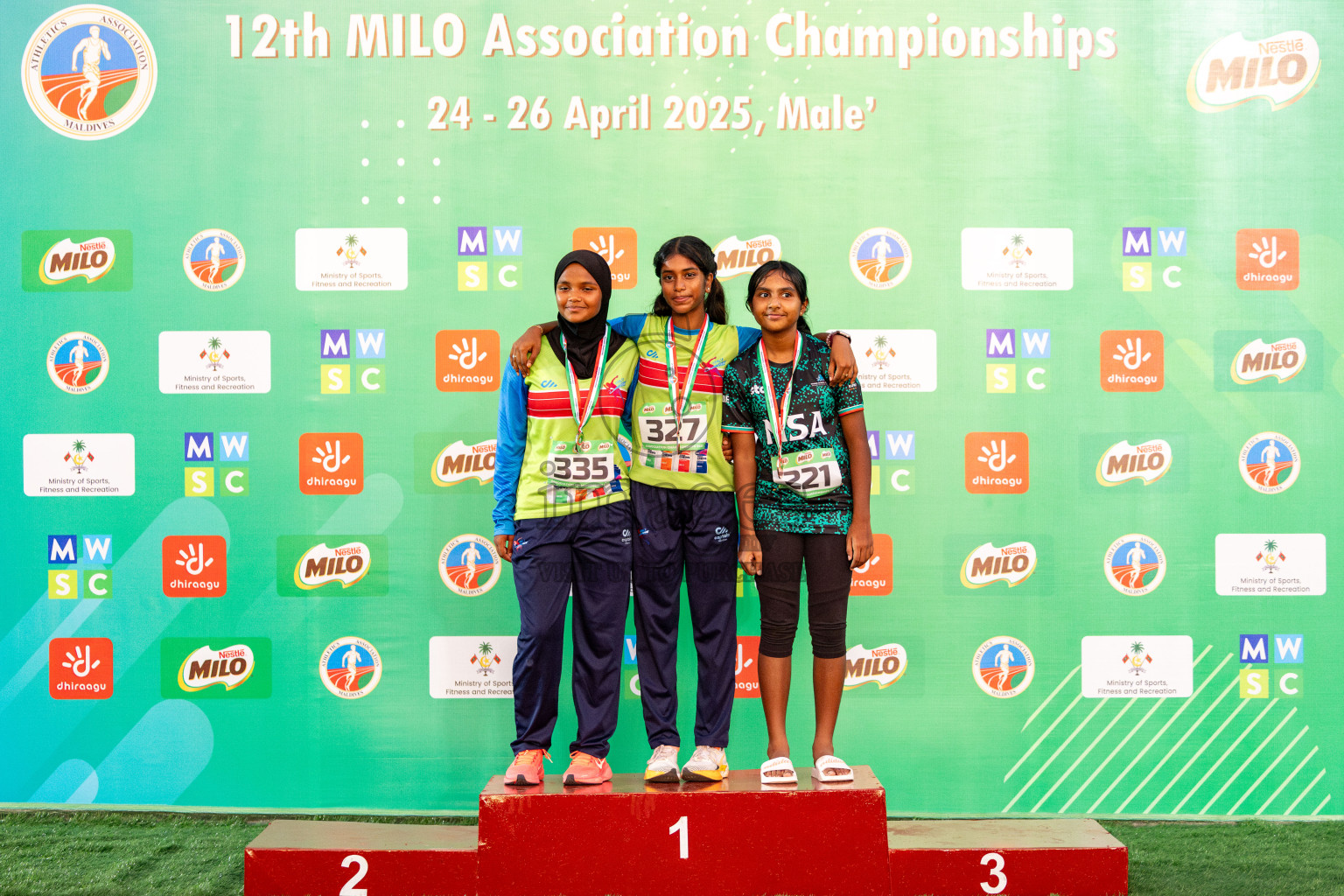 Day 2 of 12th Milo Association Championships was held in Ekuveni Track at Male', Maldives on Friday, 25th April 2025. Photos: Hassan Simah / images.mv