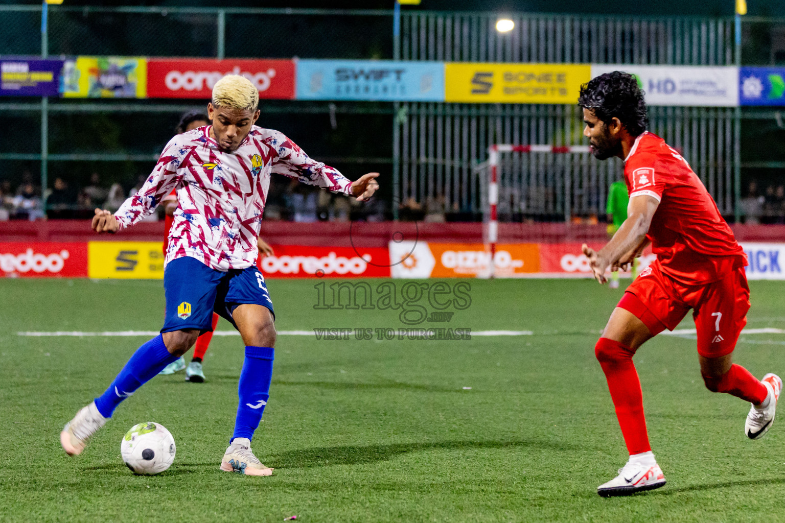 GA. Nilandhoo vs GA. Kondey in Day 19 of Golden Futsal Challenge 2024 was held on Friday, 2nd February 2024 in Hulhumale', Maldives 
Photos: Hassan Simah / images.mv