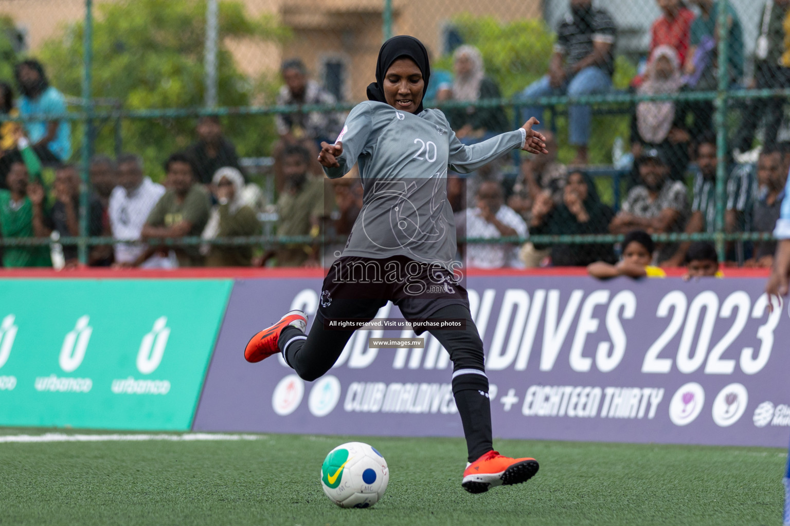 Hulhumale Hospital vs MIRA SC in 18/30 Futsal Fiesta Classic 2023 held in Hulhumale, Maldives, on Friday, 21st July 2023 Photos: Mohamed Mahfooz Moosa / images.mv