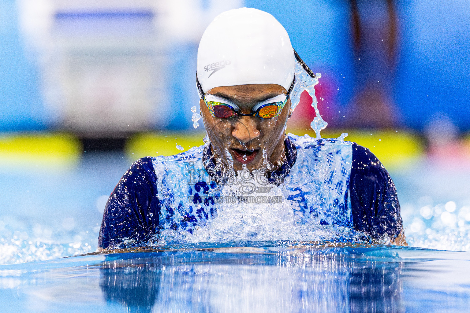 Day 4 of 1st National Short Course Swimming Competition held in Hulhumale', Maldives on Tuesday, 17th June 2025. Photos: Nausham Waheed / images.mv