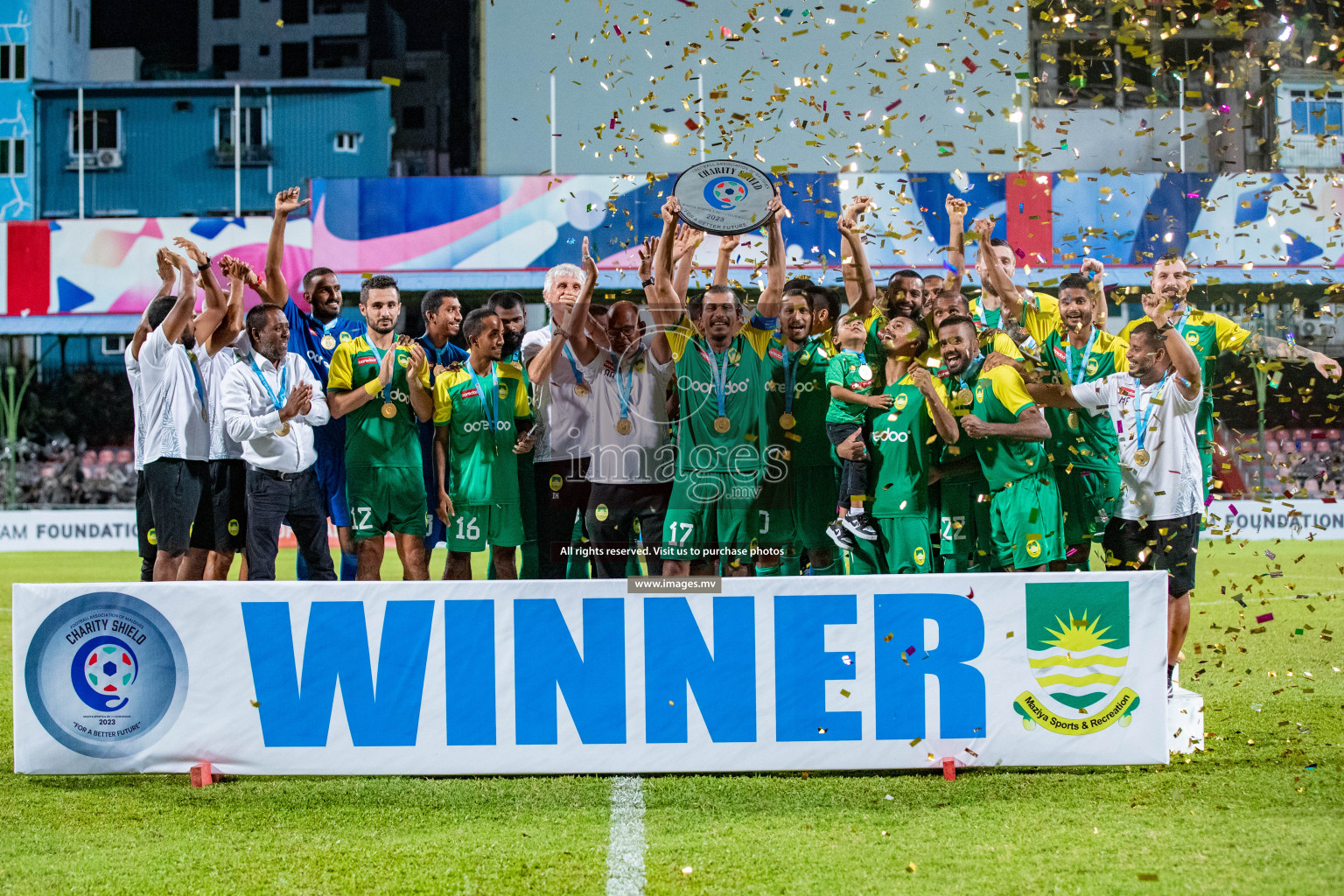 Charity Shield Match between Maziya Sports and Recreation Club and Club Eagles held in National Football Stadium, Male', Maldives Photos: Nausham Waheed / Images.mv