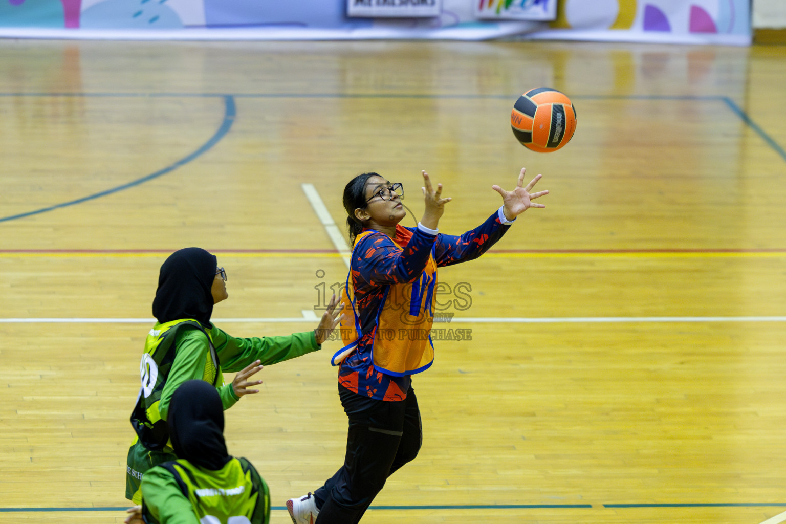 Day 13 of 25th Inter-School Netball Tournament was held in Social Center at Male', Maldives on Saturday, 24th August 2024. Photos: Mohamed Mahfooz Moosa / images.mv