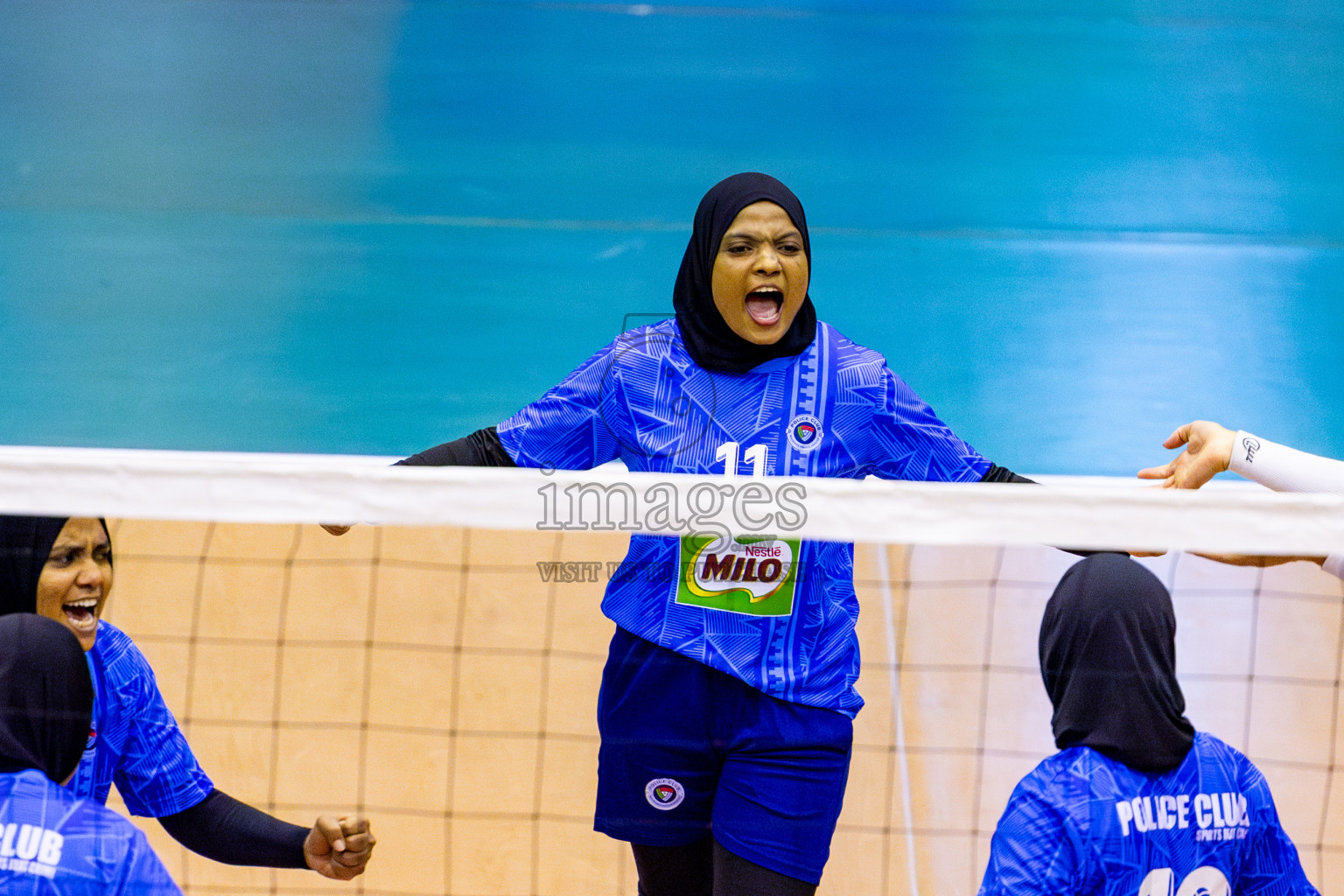 Police Club vs Club Wamco in the Final of Women's Division of National Volleyball League 2025 held in Male', Maldives on Sunday, 27th April 2025 at Social Center Indoor Hall Photos By: Nausham Waheed / images.mv