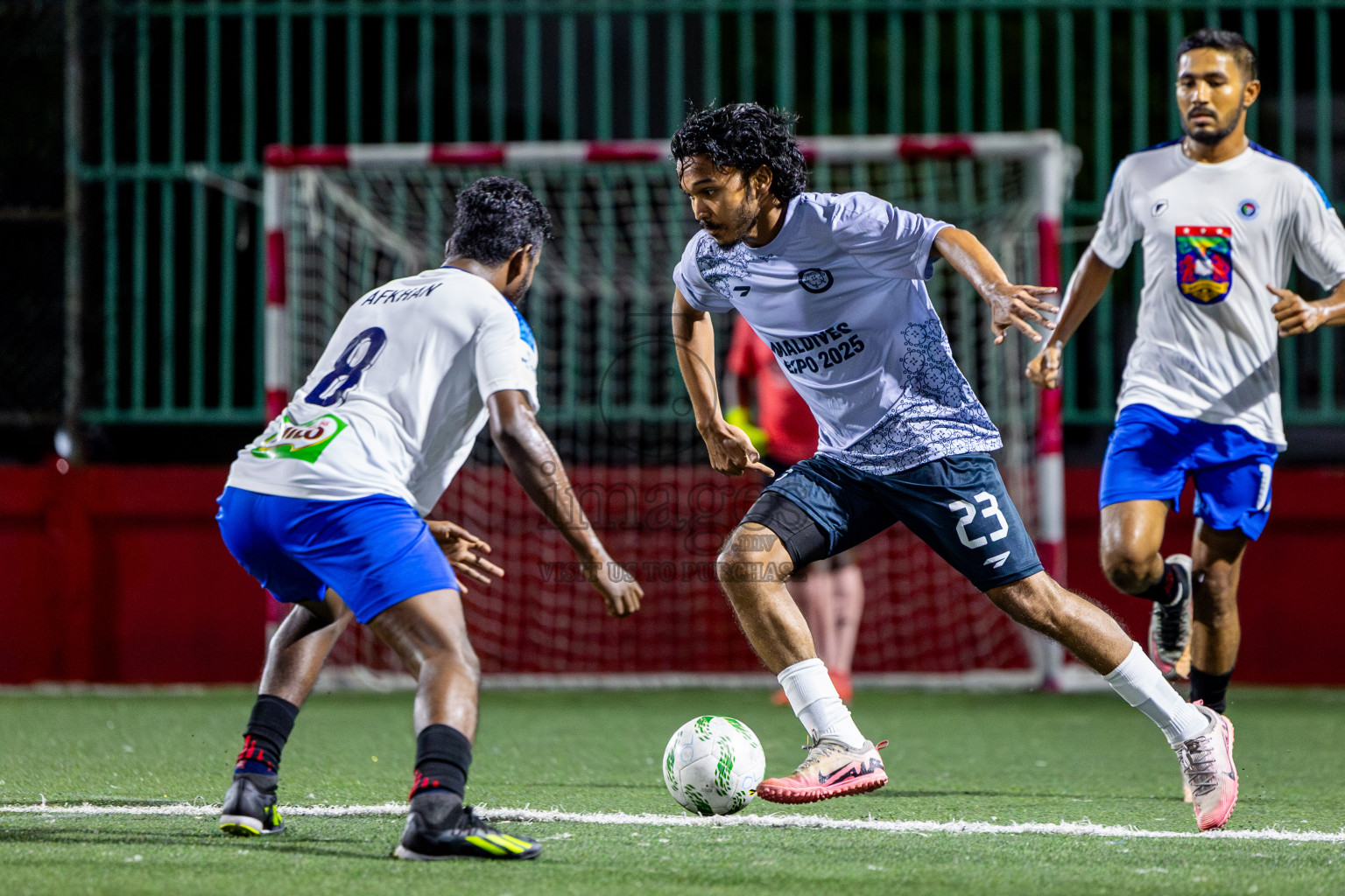 Police Club vs Trade Club in Day 13 of Office League 2025 was held on Monday, 28th April 2025 in Hulhumale', Maldives. Photos: Nausham Waheed / images.mv
