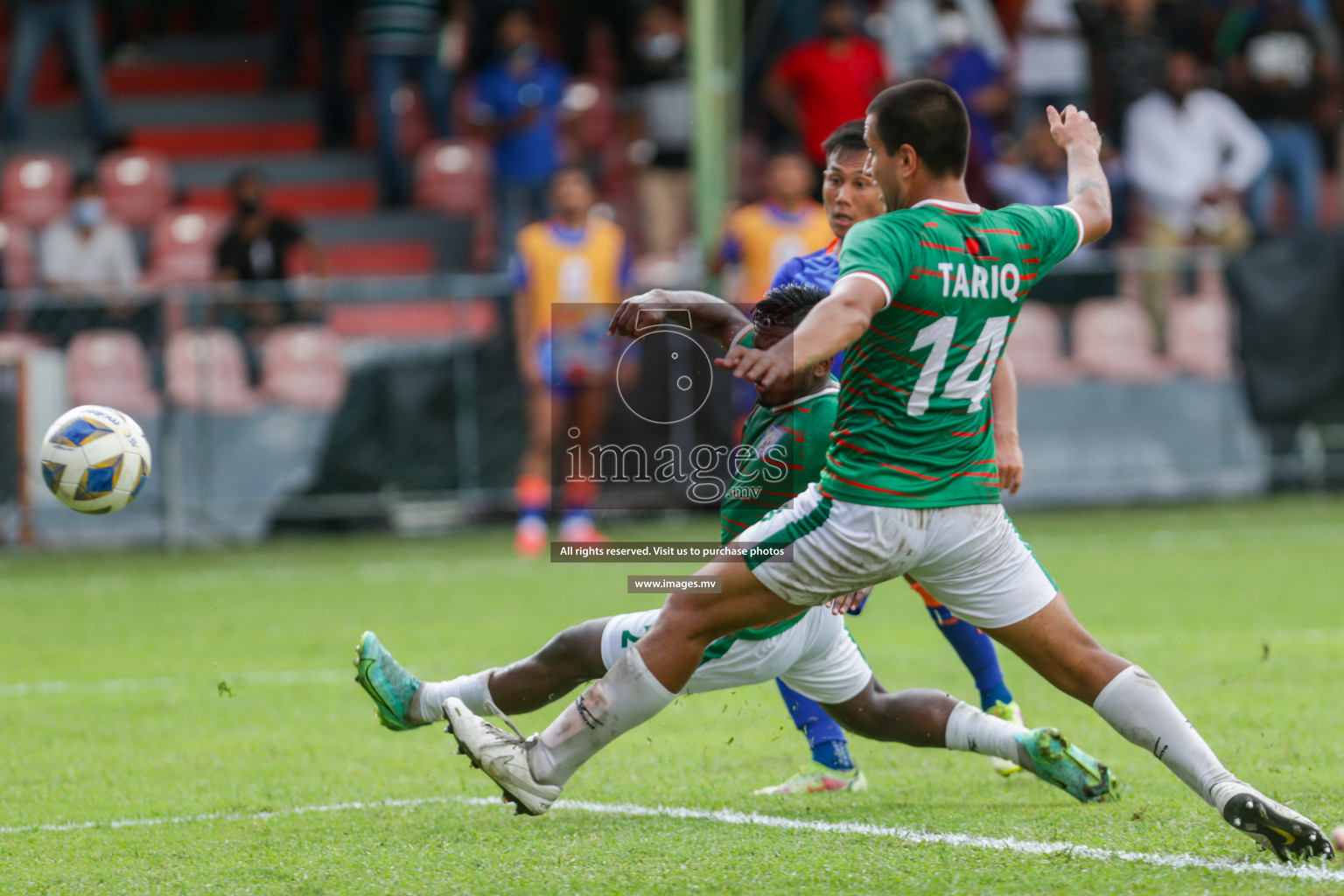 Bangladesh vs India in SAFF Championship 2021 held on 4th October 2021 in Galolhu National Stadium, Male', Maldives