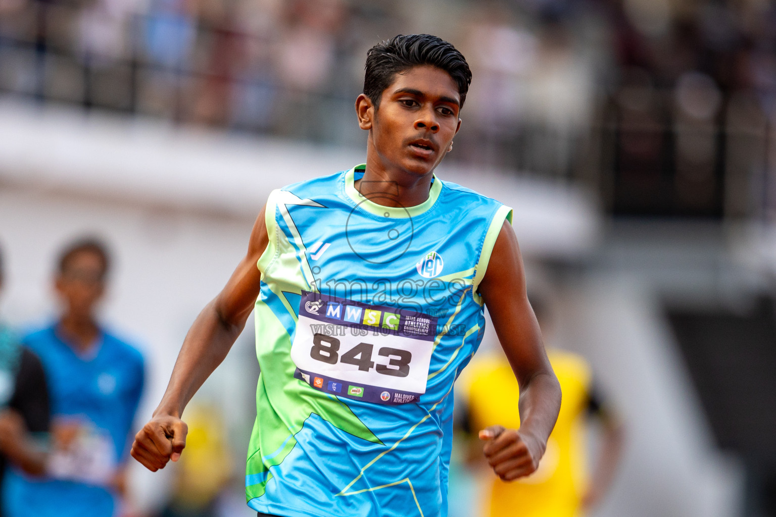 Day 2 of MWSC Interschool Athletics Championships 2024 held in Hulhumale Running Track, Hulhumale, Maldives on Sunday, 10th November 2024. Photos by: Ismail Thoriq / Images.mv