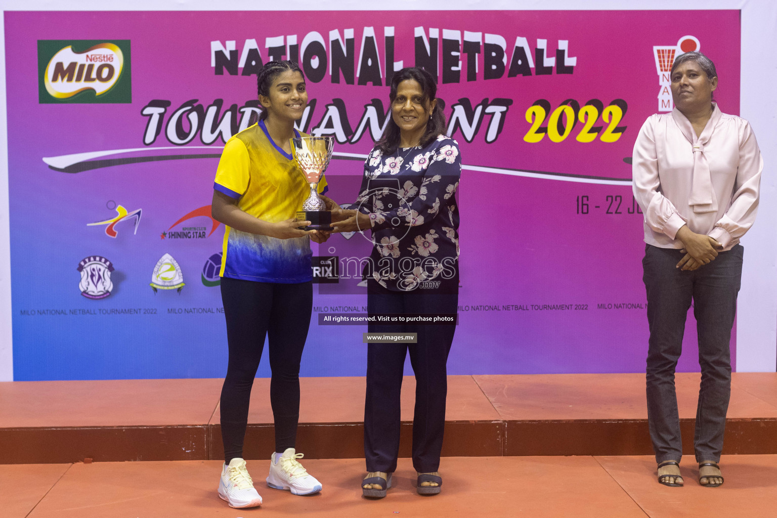 Club Green Streets vs Kulhudhufushi Y&RC in the 1st Division Final of Milo National Netball Tournament 2022 on 22nd July 2022 held in Social Center, Male', Maldives. Photographer: Shuu / images.mv