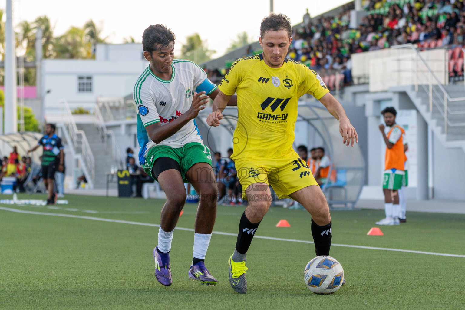Semi Finals Match 02 Huss Songun FT VS Velaa Sports Club in Day 8 of Eydhafushi Cup 2025 held in Eydhafushi Football Stadium at B. Eydhafushi, Maldives on Saturday, 13th September 2025. Photos: Arif Rasheed / images.mv