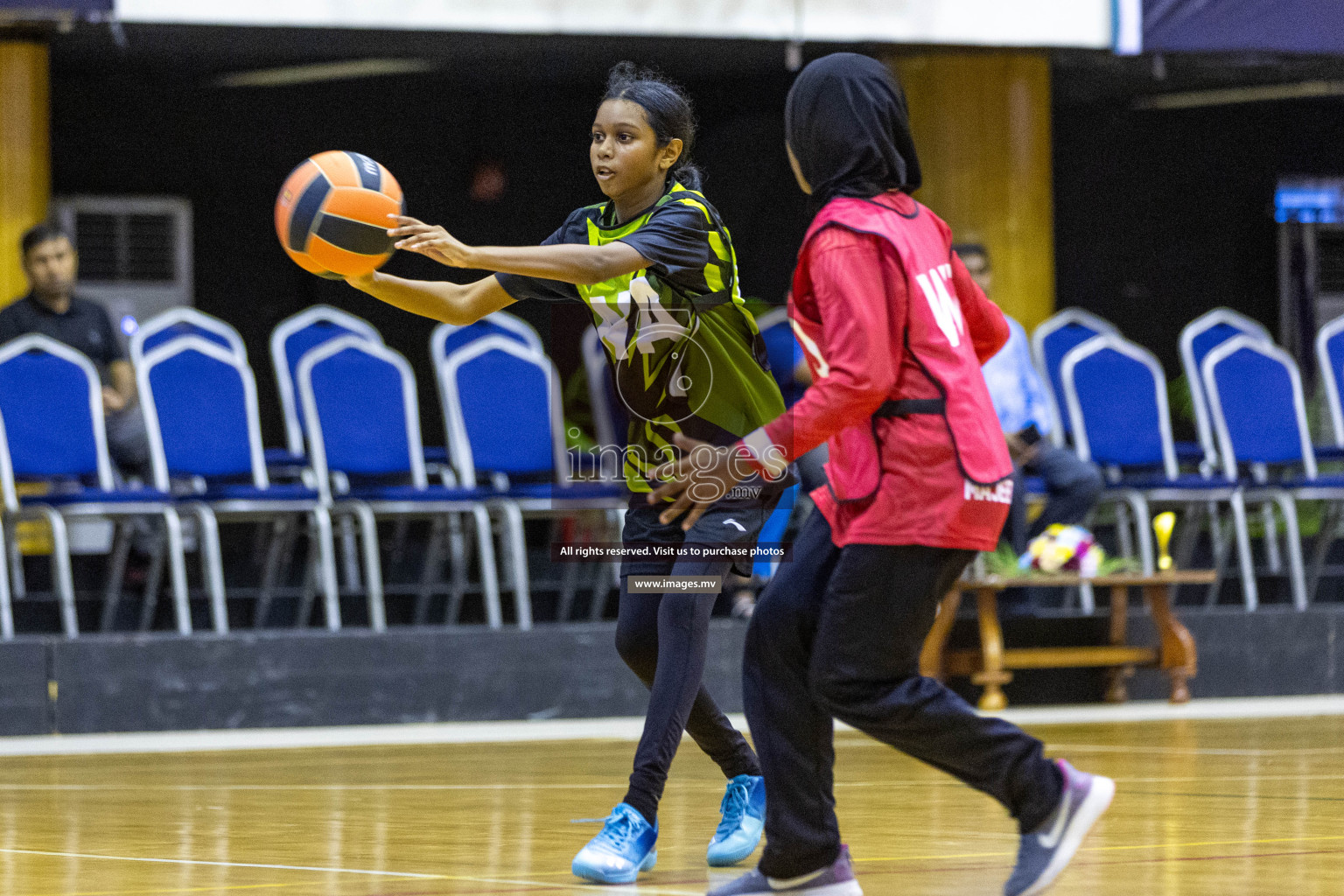 Day6 of 24th Interschool Netball Tournament 2023 was held in Social Center, Male', Maldives on 1st November 2023. Photos: Nausham Waheed / images.mv