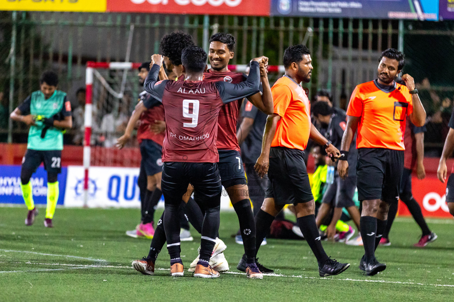 Th. Omadhoo vs Th. Hirilandhoo in Thaa Atoll Semi Final in Day 23 of Golden Futsal Challenge 2024 was held on Tuesday , 6th February 2024 in Hulhumale', Maldives 
Photos: Hassan Simah / images.mv