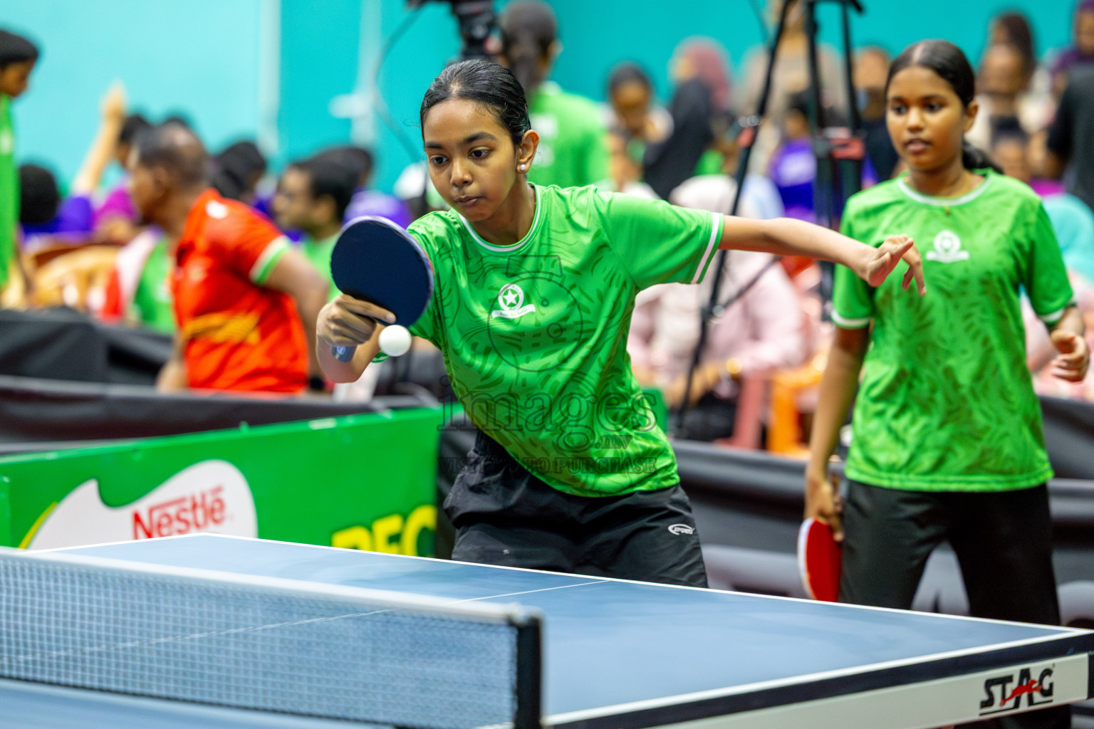 Day 2 of Interschool Table Tennis Tournament 2025 held at Male' TT Hall, Male', Maldives on Thursday, 15th May 2025. Photos By: Ismail Thoriq / images.mv
