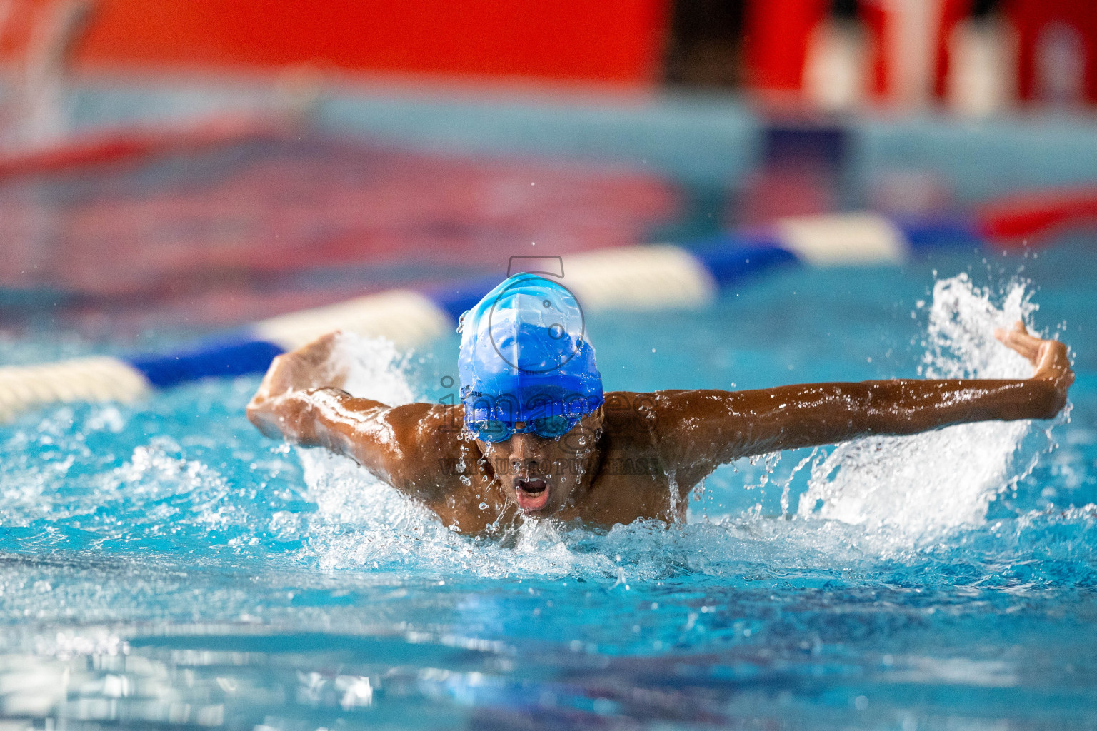 Day 1 of 20th Inter-school Swimming Competition 2024 held in Hulhumale', Maldives on Saturday, 12th October 2024. Photos: Ismail Thoriq / images.mv