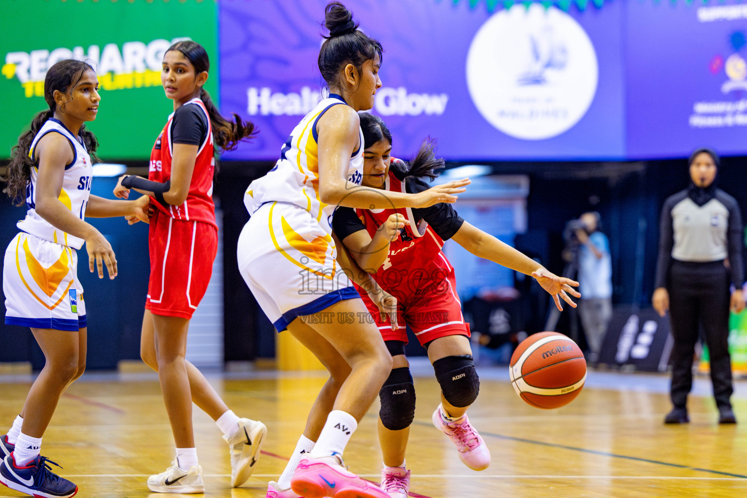 Maldives vs SriLanka in Day 2 of Under 16 Woman's Asian Cup SABA Qualifiers 2025 was held in Social Center, Male', Maldives on Friday, 13th June 2025. Photos: Nausham Waheed / images.mv
