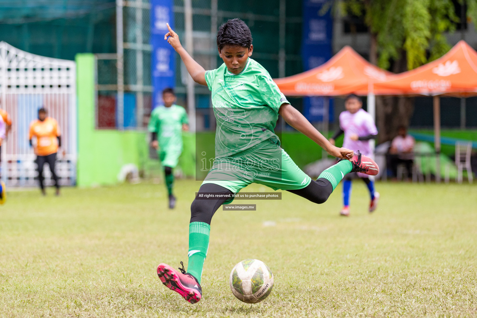 Day 1 of Milo kids football fiesta, held in Henveyru Football Stadium, Male', Maldives on Wednesday, 11th October 2023 Photos: Nausham Waheed/ Images.mv