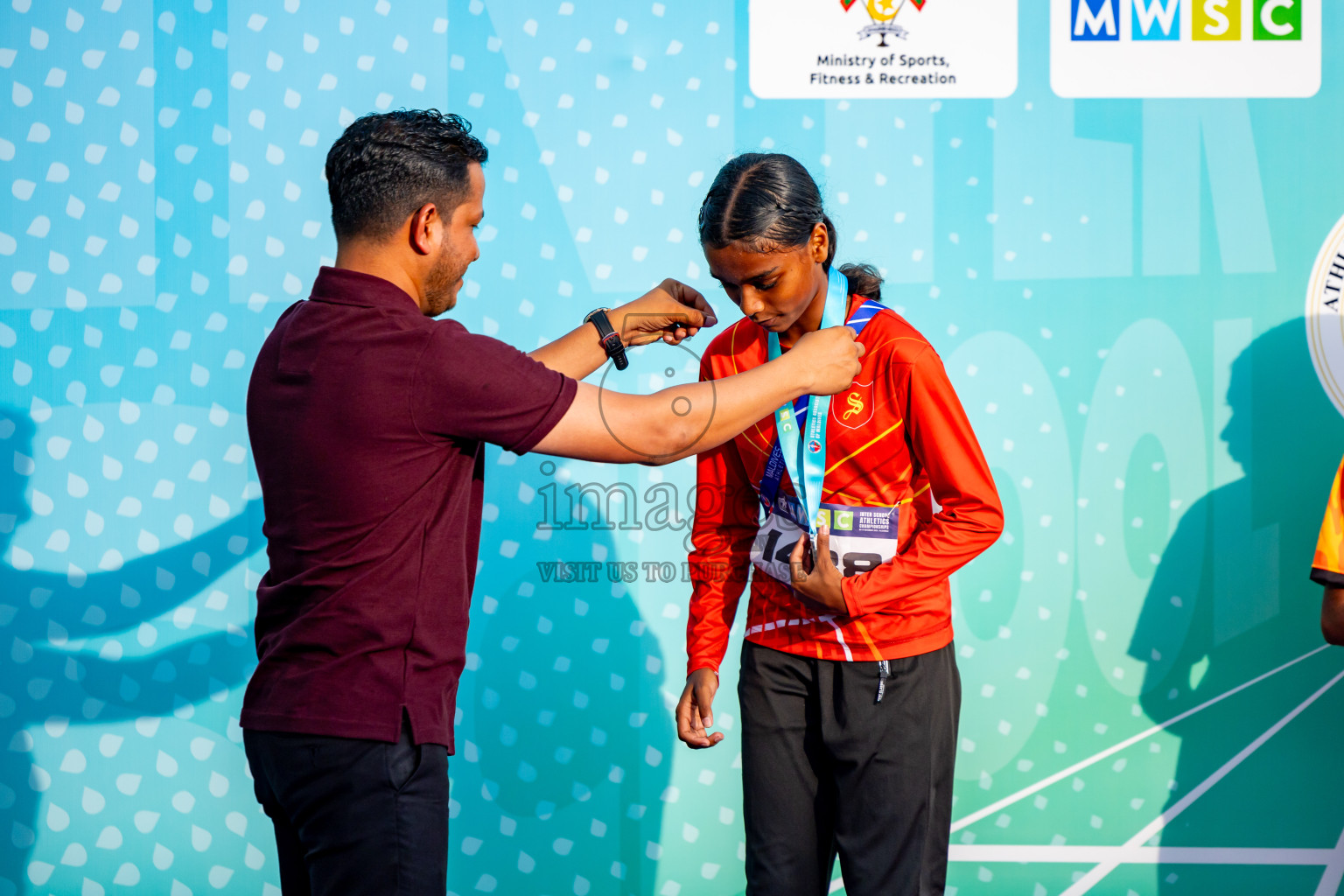 Day 6 of MWSC Interschool Athletics Championships 2024 held in Hulhumale Running Track, Hulhumale, Maldives on Thursday, 14th November 2024. Photos by: Nausham Waheed / Images.mv