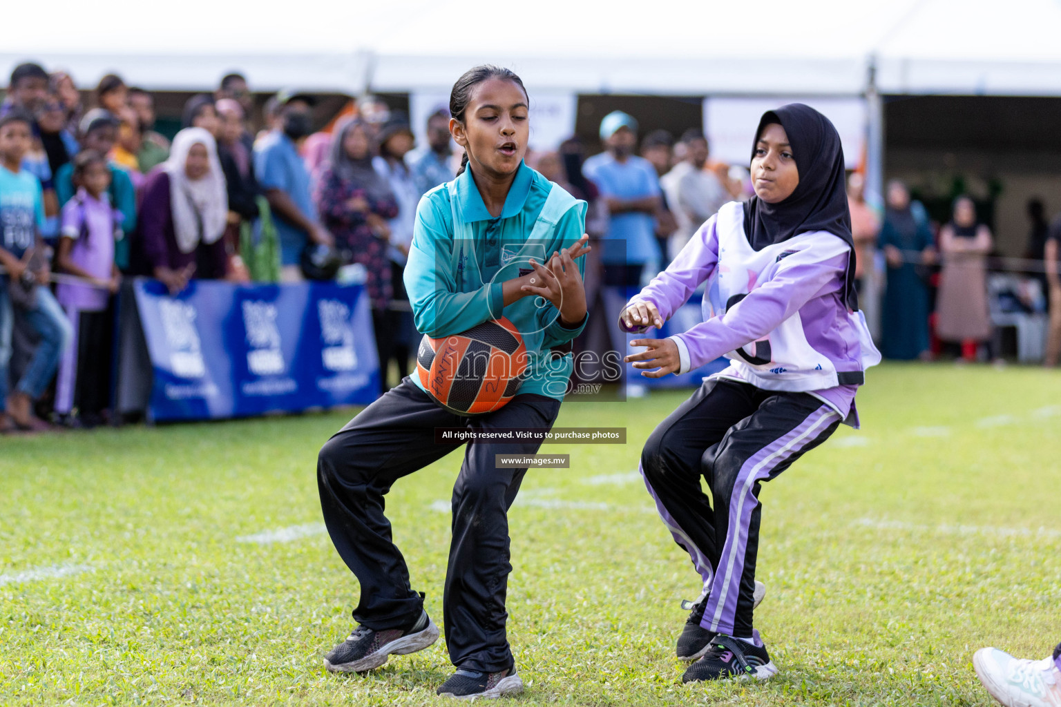 Day 2 of Nestle' Kids Netball Fiesta 2023 held in Henveyru Stadium, Male', Maldives on Thursday, 1st December 2023. Photos by Nausham Waheed / Images.mv