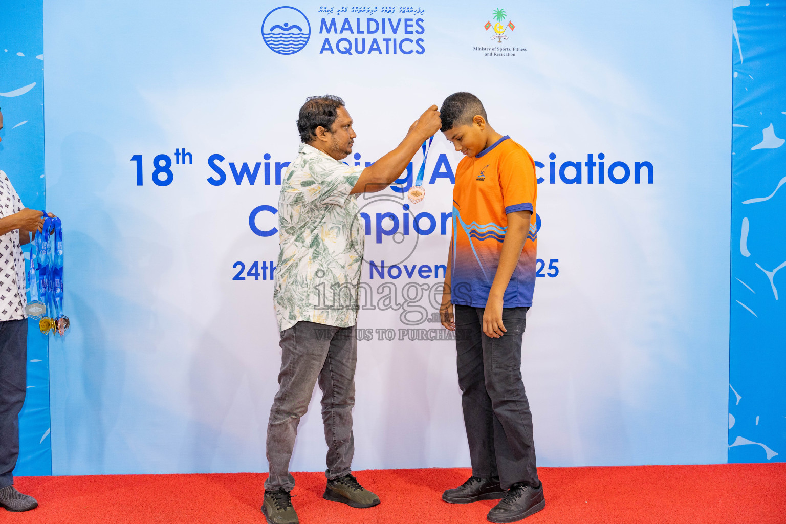 18th Swimming Association Championship 2025, Closing Ceremony was held on Saturday, 29th November 2025 at Swimming Track Hulhumale', Maldives. Photos: Areef Adam / images.mv