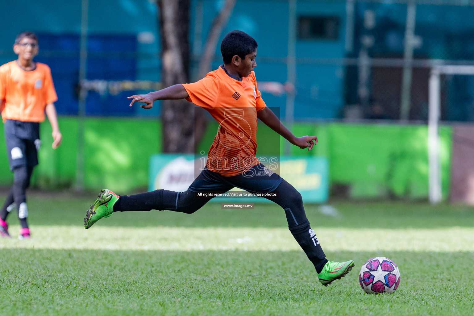 Day 1 of MILO Academy Championship 2023 (u14) was held in Henveyru Stadium Male', Maldives on 3rd November 2023. Photos: Nausham Waheed / images.mv