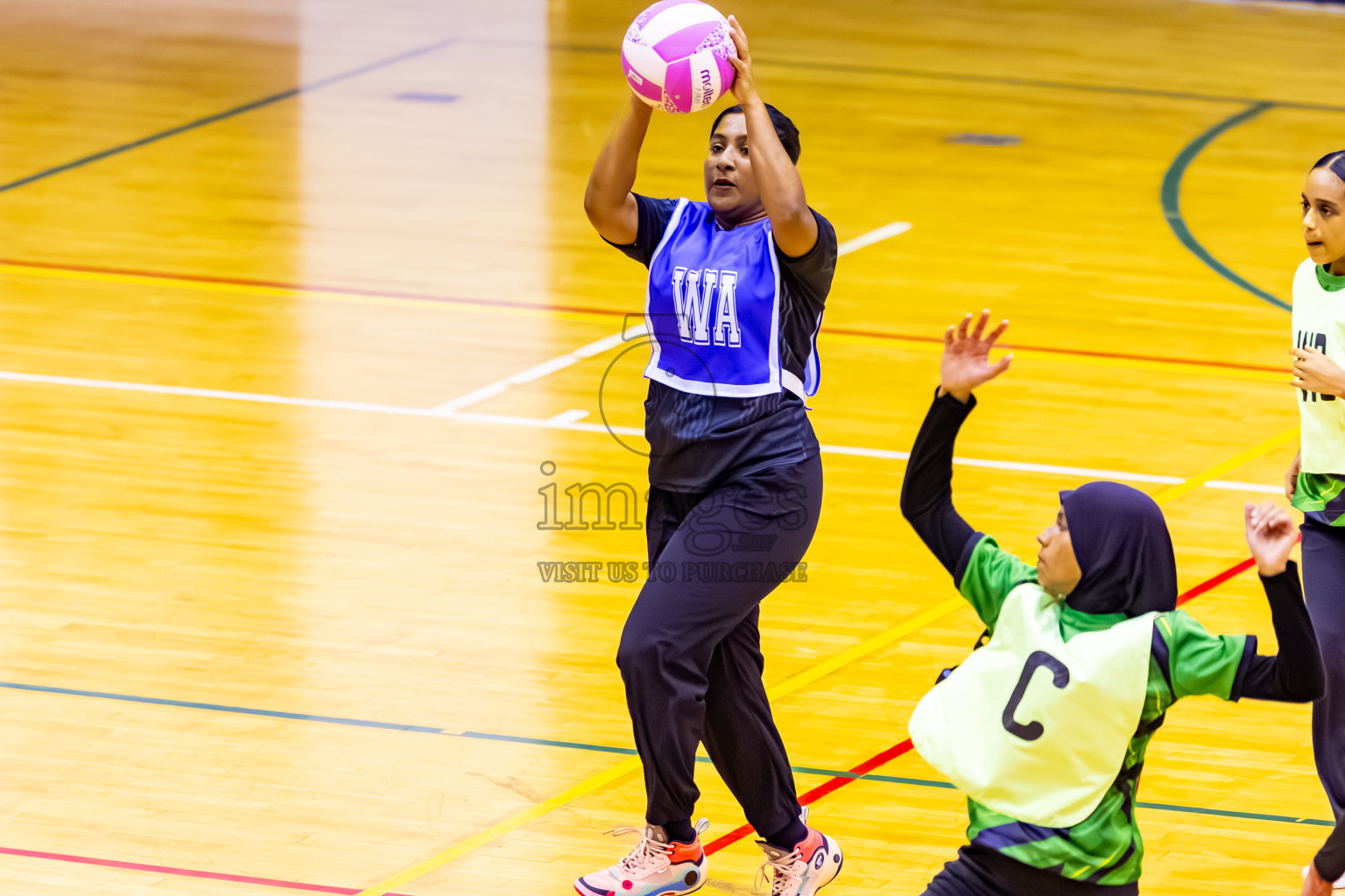 C Green Streets vs SC Shinning Star in Day 5 of 24th Milo Netball Association Championship held in Social Center at Male', Maldives on Friday, 5th September 2025. Photos: Nausham Waheed / images.mv