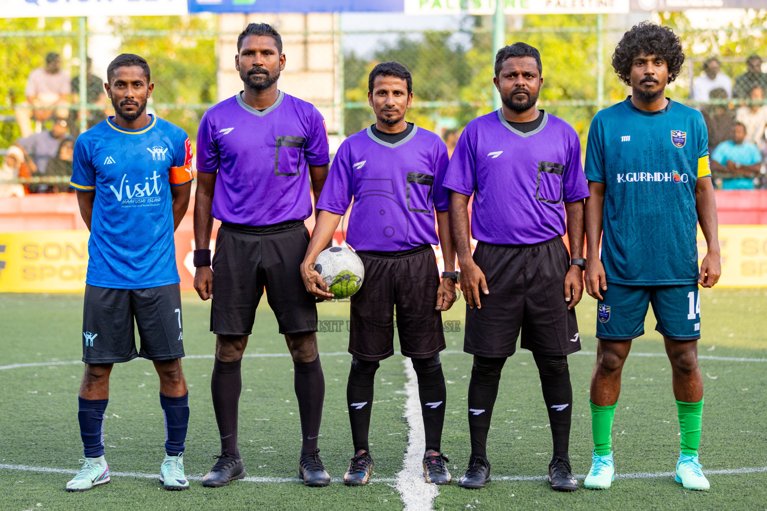 K. Maafushi vs K. Guraidhoo in Day 19 of Golden Futsal Challenge 2024 was held on Friday, 2nd February 2024 in Hulhumale', Maldives 
Photos: Hassan Simah / images.mv