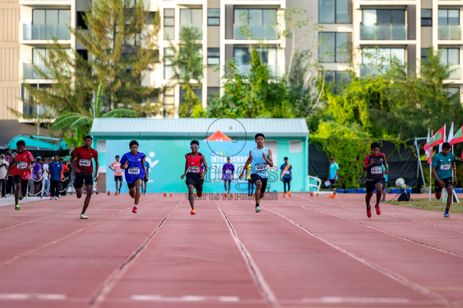 Day 1 of MWSC Interschool Athletics Championships 2024 held in Hulhumale Running Track, Hulhumale, Maldives on Saturday, 9th November 2024. 
Photos by: Hassan Simah / Images.mv