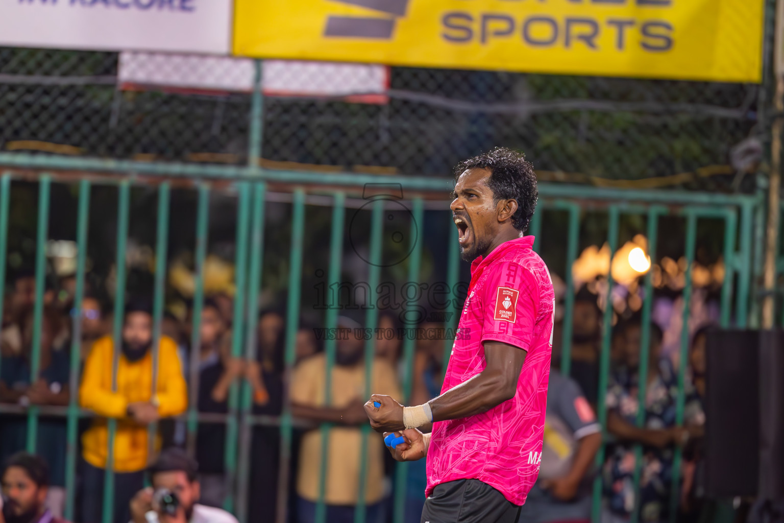 AA Mathiveri vs L Gan in Quarter Finals of Golden Futsal Challenge 2024 which was held on Friday, 1st March 2024, in Hulhumale', Maldives Photos: Ismail Thoriq / images.mv