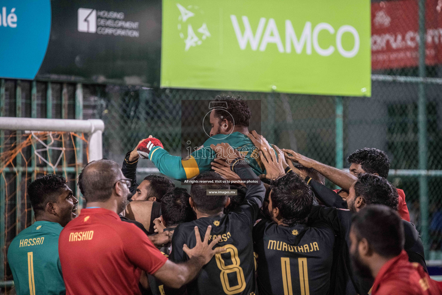 Prison Club vs MACL in the Quarter Finals of Club Maldives 2021 held at Hulhumale;, on 12th December 2021 Photos: Nausham / images.mv