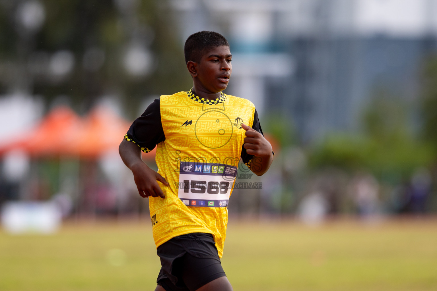 Day 3 of MWSC Interschool Athletics Championships 2024 held in Hulhumale Running Track, Hulhumale, Maldives on Monday, 11th November 2024. 
Photos by: Hassan Simah / Images.mv