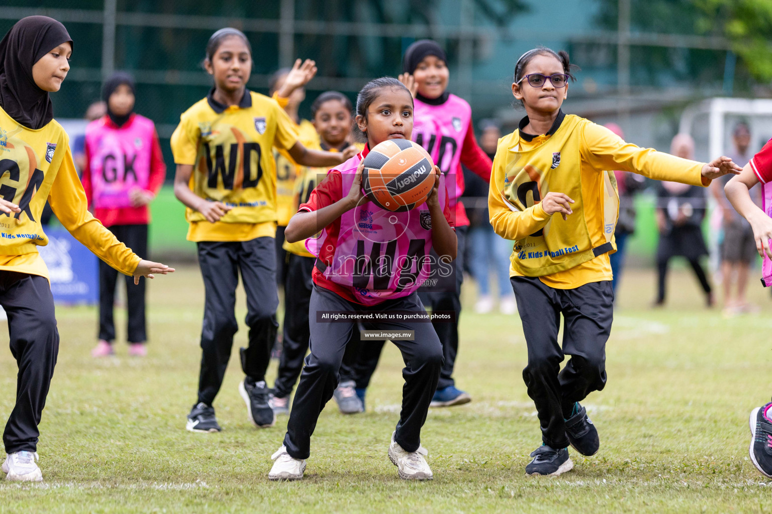 Day 2 of Nestle' Kids Netball Fiesta 2023 held in Henveyru Stadium, Male', Maldives on Thursday, 1st December 2023. Photos by Nausham Waheed / Images.mv