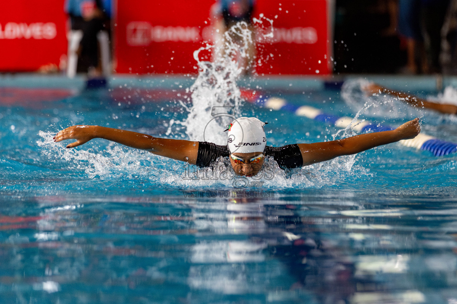 Day 3 of National Swimming Competition 2024 held in Hulhumale', Maldives on Sunday, 15th December 2024. Photos: Hassan Simah / images.mv