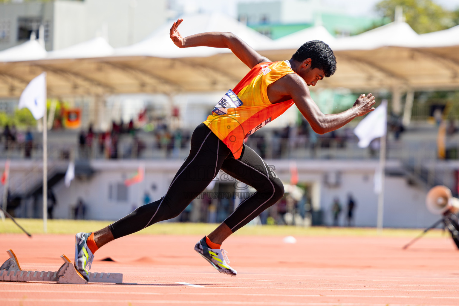 Day 2 of MWSC Interschool Athletics Championships 2024 held in Hulhumale Running Track, Hulhumale, Maldives on Sunday, 10th November 2024. 
Photos by:  Hassan Simah / Images.mv