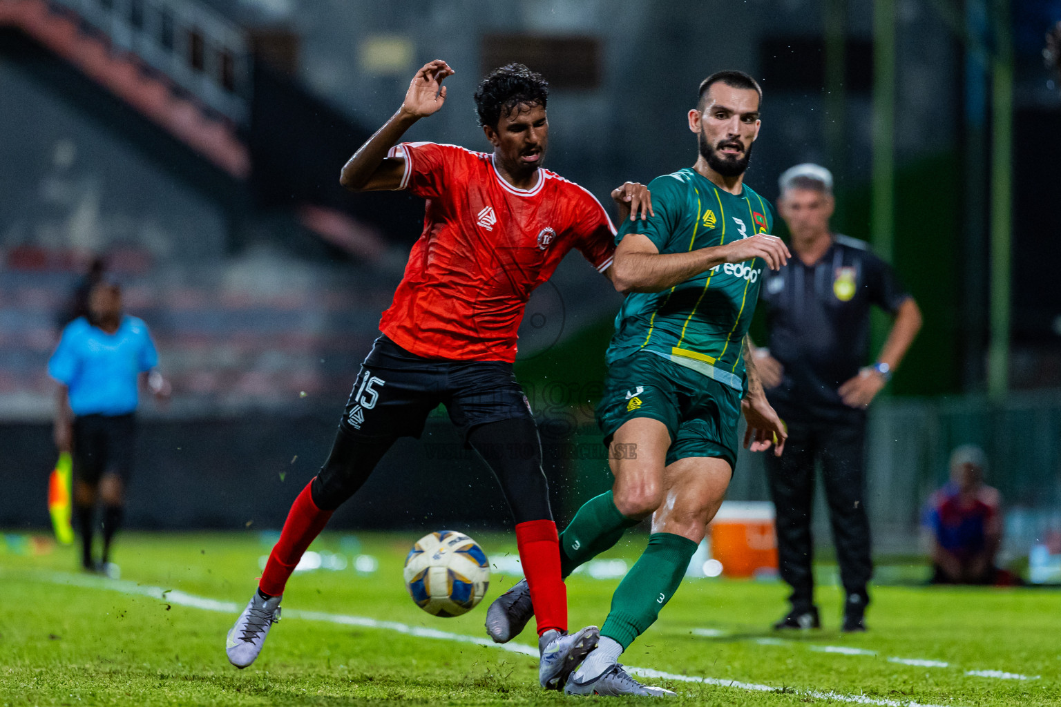 Maziya Sports & Recreation vs TC Sports Club in Dhivehi Premier League 2025/26 held in National Football Stadium, Male', Maldives on Wednesday, 24th September 2025. Photos: Areef Adam / Images.mv