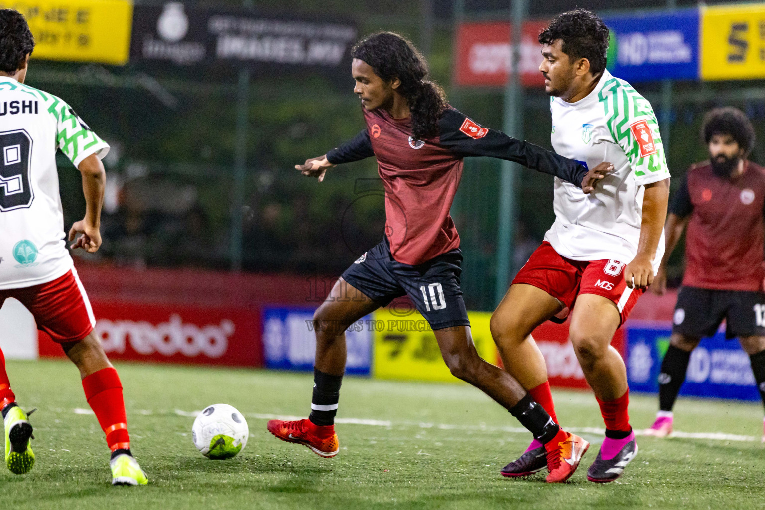 Th.Omadhoo VS Th.Vilufushi in Day 11 of Golden Futsal Challenge 2024 was held on Thursday, 25th January 2024, in Hulhumale', Maldives
Photos: Nausham Waheed / images.mv