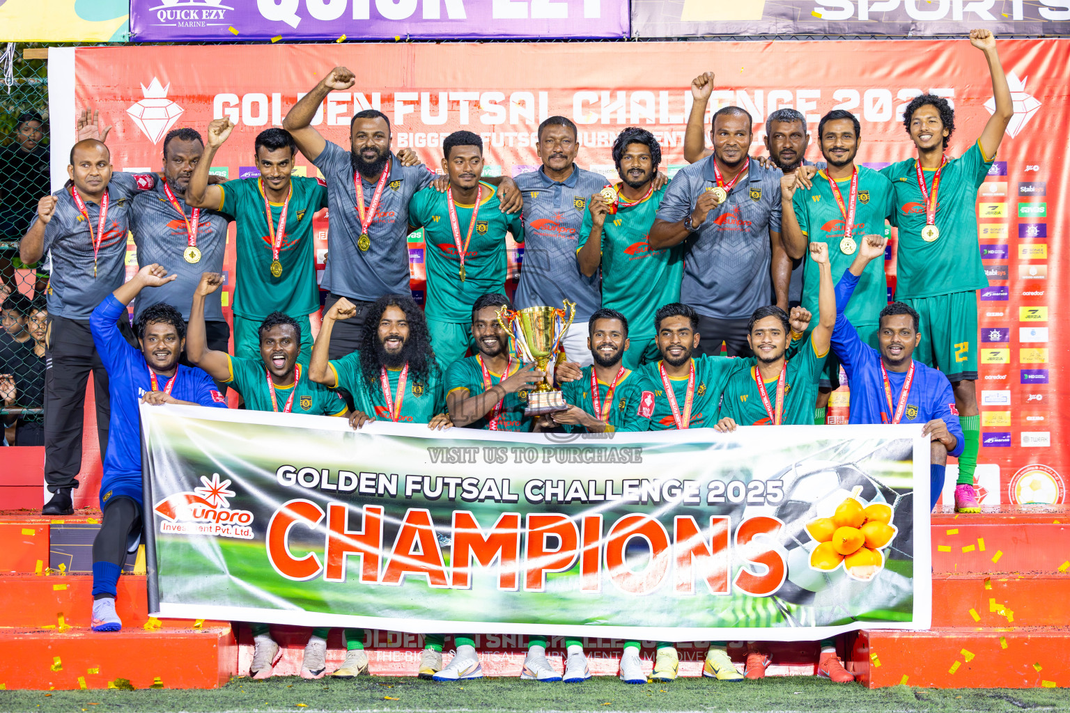 ADh Omadhoo vs ADh Mahibadhoo in Alifu Dhaalu Atoll Final on Day 23 of Golden Futsal Challenge 2025 was held on Monday , 27th January 2025, in Hulhumale', Maldives.
Photos: Ismail Thoriq / images.mv