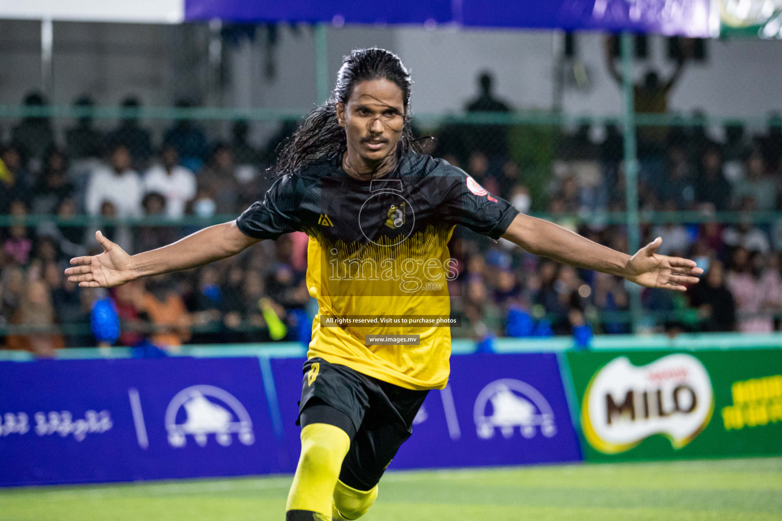 RRC Vs Team Fenaka in the Semi Finals of Club Maldives 2021 held in Hulhumale, Maldives on 15 December 2021. Photos: Shuu Abdul Sattar / images.mv